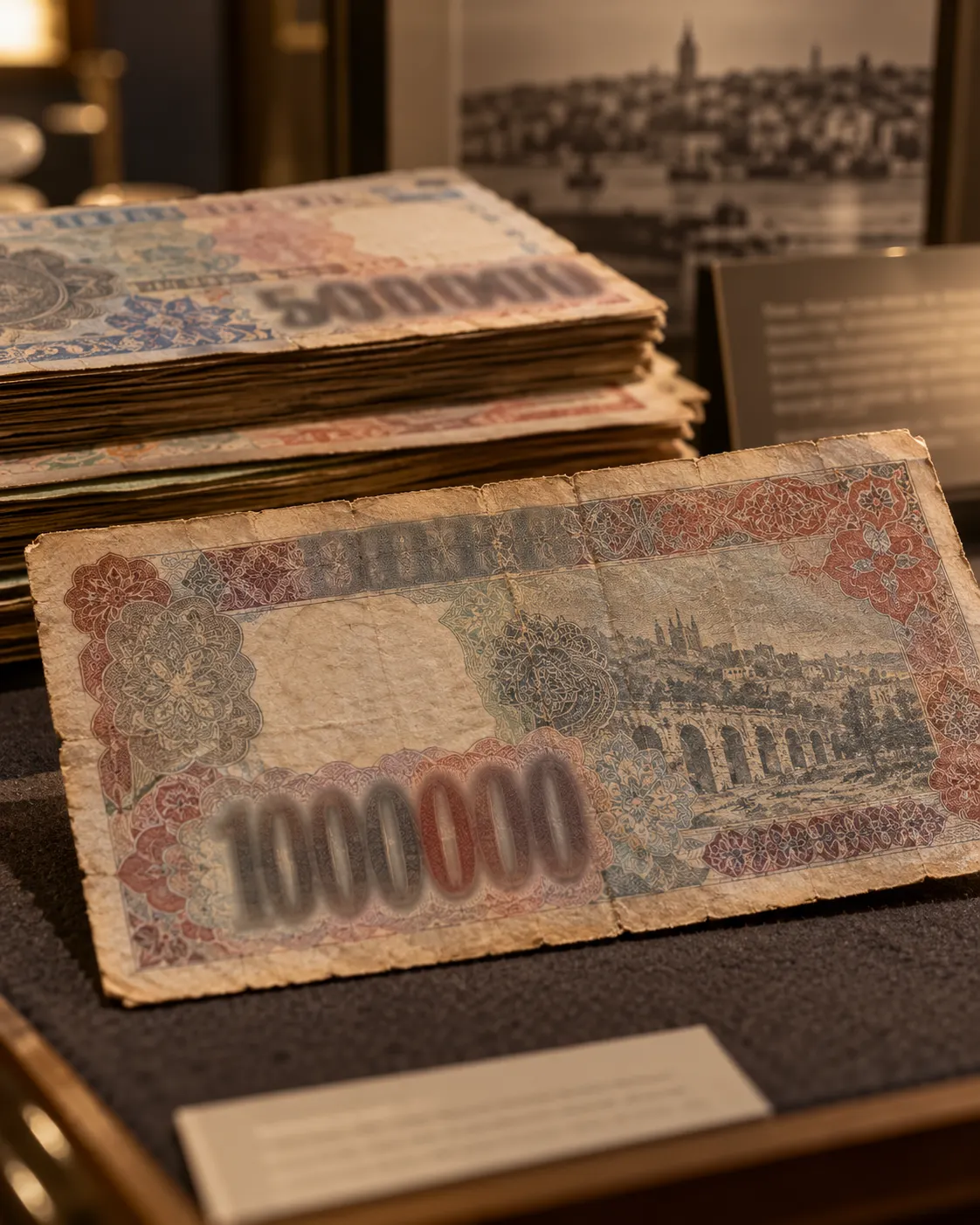 AI-generated symbolic display of a generic high-denomination Turkish-style banknote. It is not an actual lira issue or documented record. Generated with OpenAI image generation; no external source or reuse license applies.