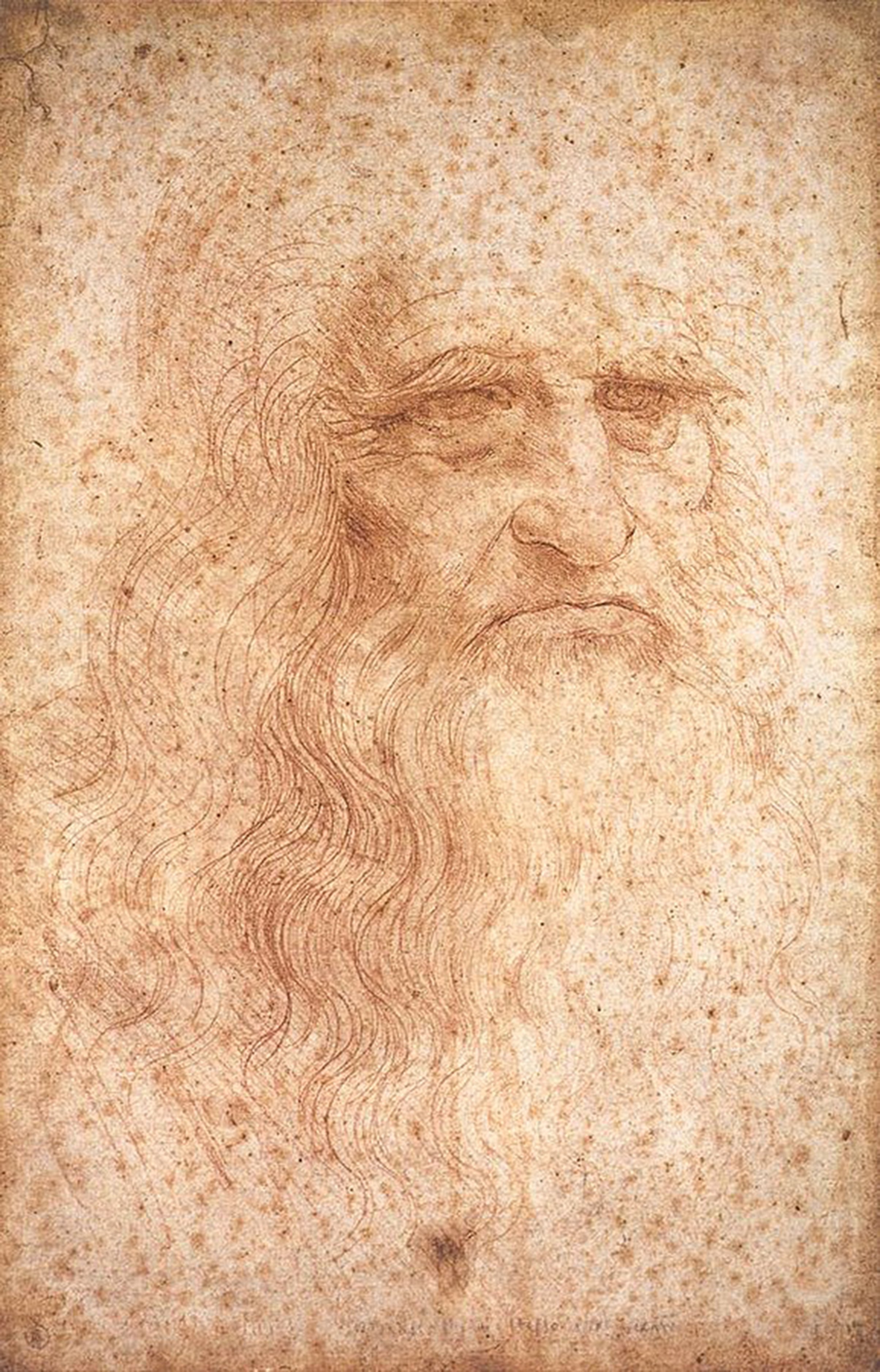presumed self-portrait of Leonardo. Original page: https://commons.wikimedia.org/wiki/File:Leonardo_da_Vinci_-_presumed_self-portrait_-_WGA12798.jpg. Creator attribution is uncertain as reflected in the file title; the faithful reproduction is marked public domain / Public Domain Mark 1.0.