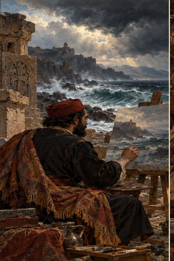 AI conceptual illustration, not an Aivazovsky painting.