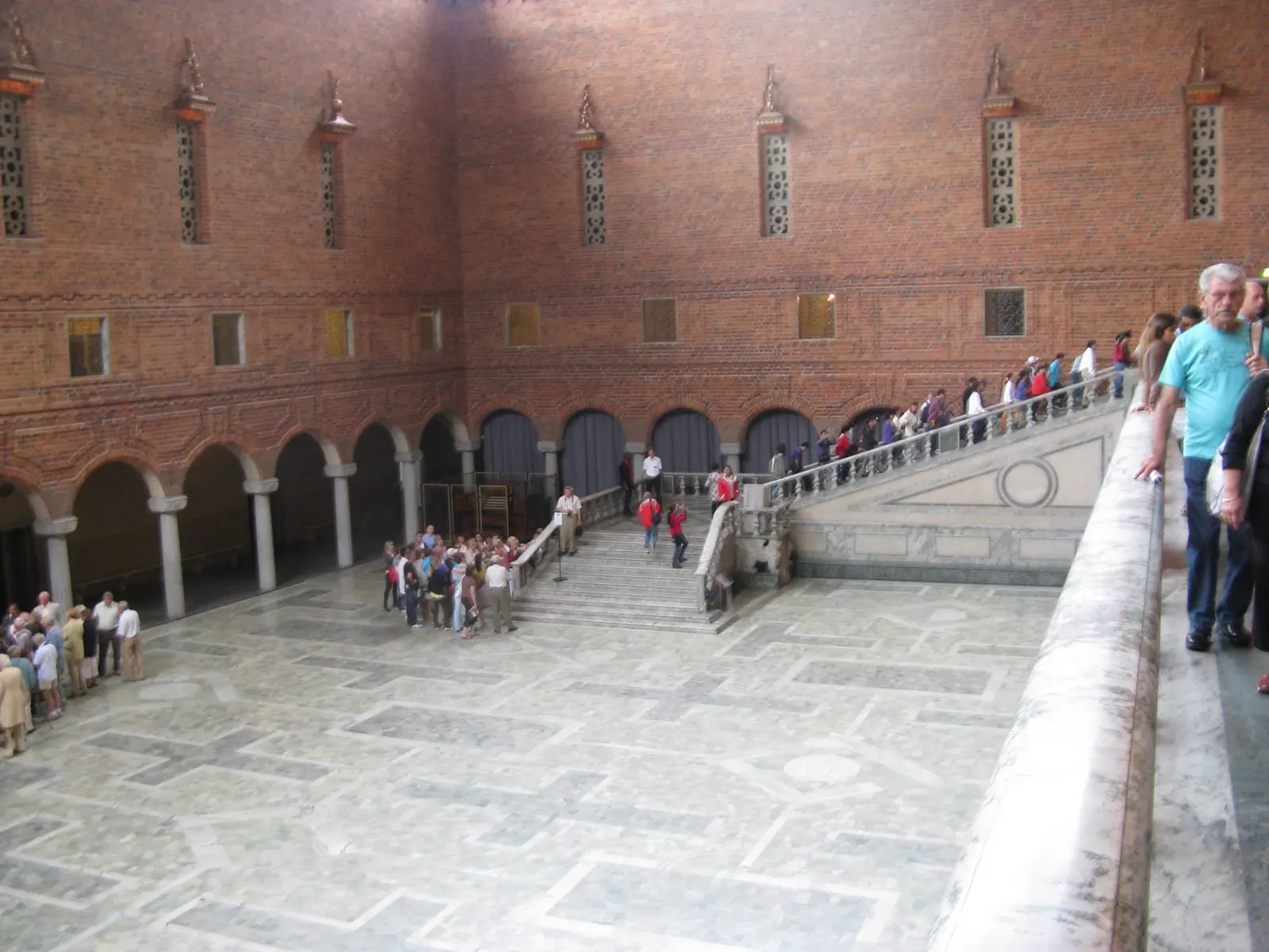 documentary photograph of the Blue Hall inside Stockholm City Hall, the annual Nobel banquet venue. Creator: Yair Haklai, own work, 7 August 2010. Source: [Wikimedia Commons file page](https://commons.wikimedia.org/wiki/File:Bl%C3%A5_hallen-Stockholm.jpg). License: CC BY-SA 3.0 (also GFDL); attribution: Yair Haklai, via Wikimedia Commons; link to license and identify any edits. Original JPEG, no edits; checked 18 October 2026.