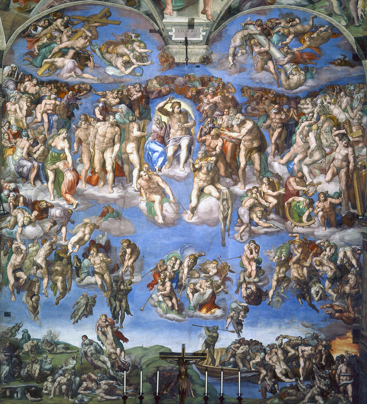 «Страшний суд» Мікеланджело / Michelangelo’s The Last Judgement, altar-wall composition.