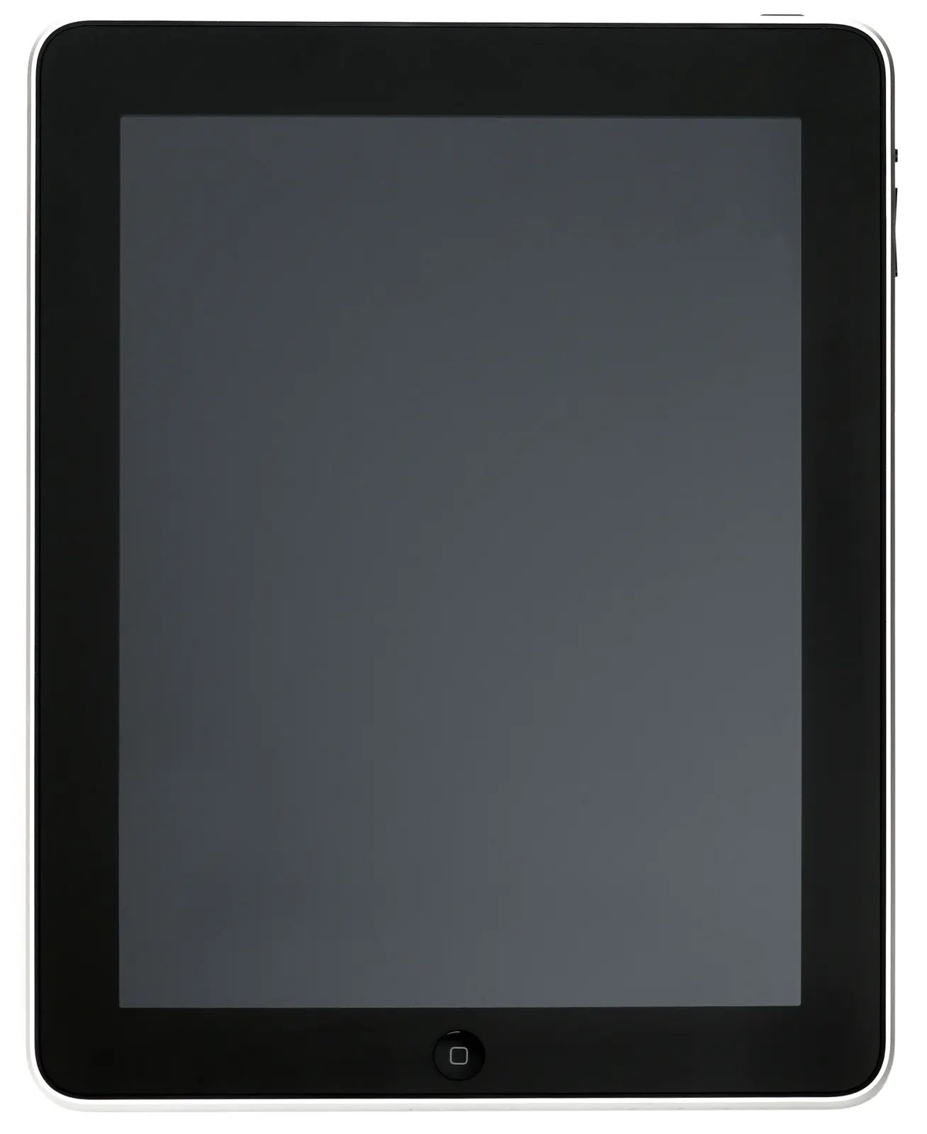 32 GB Wi-Fi first-generation iPad. Original: https://commons.wikimedia.org/wiki/File:IPad-WiFi-1stGen.jpg. Photographer Evan-Amos released the image into the public domain; courtesy credit retained; no edits.