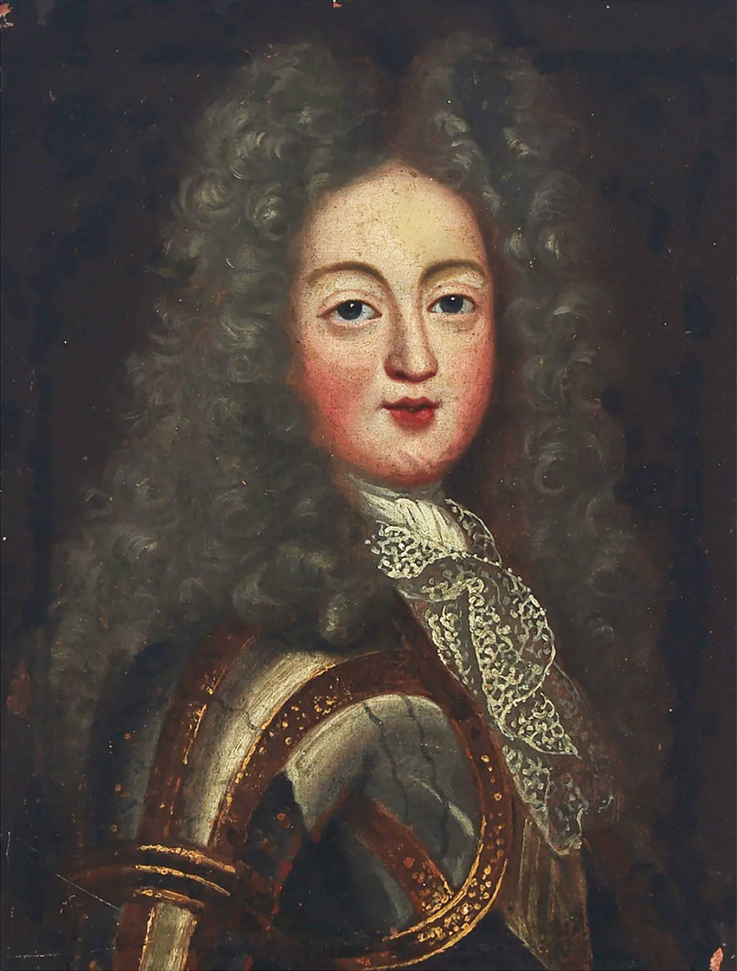 Follower of Largillière, *Nobleman in armour with lace cravat*, Wikimedia Commons, public domain. https://commons.wikimedia.org/wiki/File:Follower_of_Largilliere_-_Nobleman_in_armour_with_lace_cravat,_pair.jpg