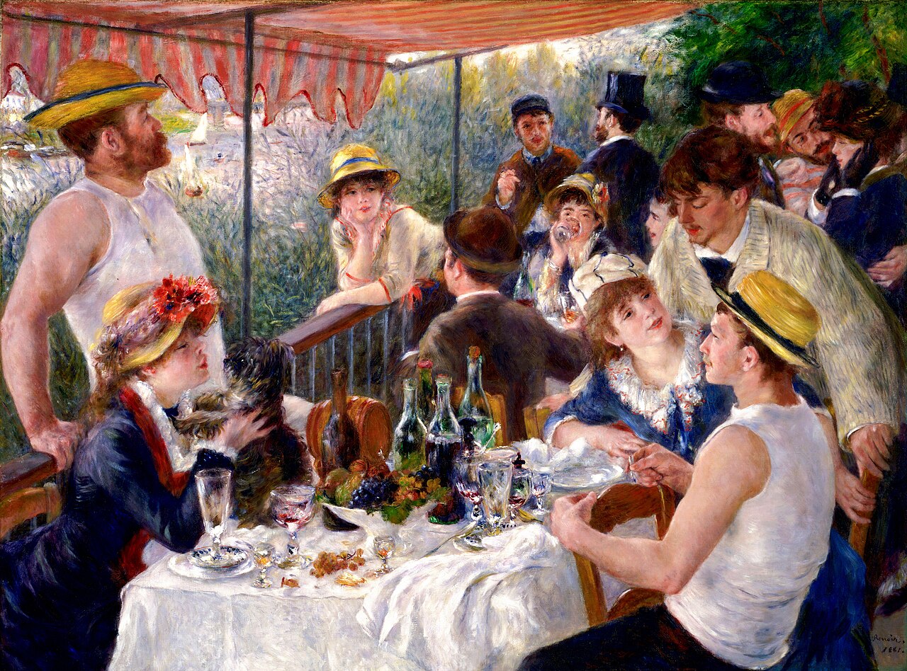 Renoir’s *Luncheon of the Boating Party* (1880–1881), the painting he was working on when he broke his arm.