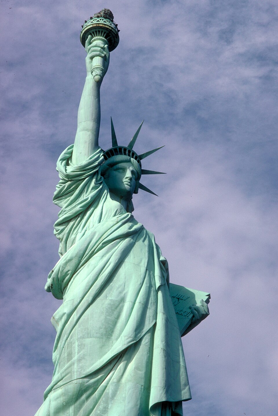 Statue of Liberty, New York; source/photographer National Park Service; U.S. federal-government work, public domain in the United States. Original Commons page: https://commons.wikimedia.org/wiki/File:Statueofliberty_nps.jpg. Credit National Park Service; no edits. Downloaded 2026-10-28 at 960 × 1,439 px.