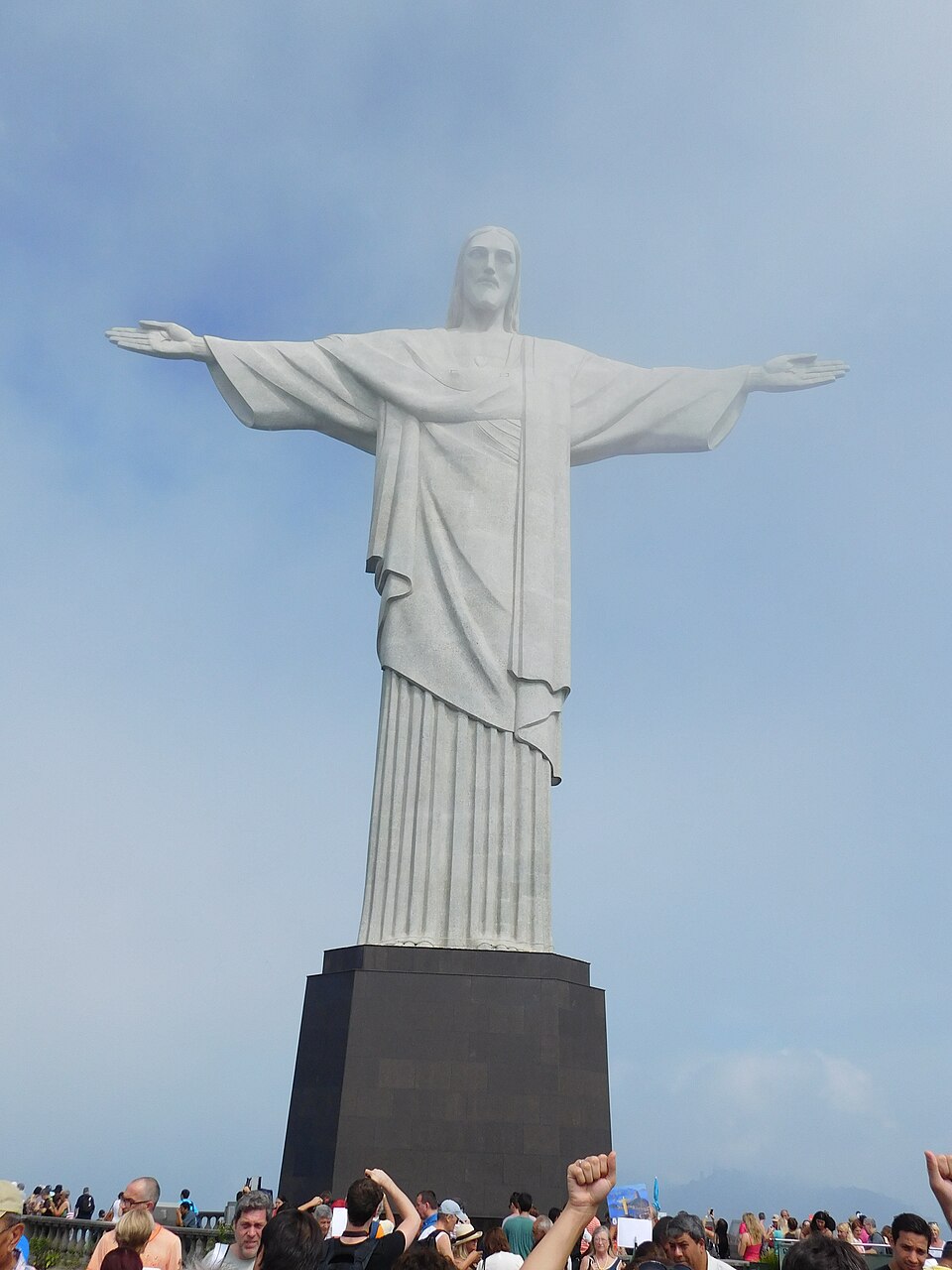 Christ the Redeemer in Rio; photograph by Carlos Esteban Oviedo, 2016; CC BY-SA 4.0. Credit Carlos Esteban Oviedo, Wikimedia Commons; link to https://creativecommons.org/licenses/by-sa/4.0; no edits. Original Commons page: https://commons.wikimedia.org/wiki/File:Rio_de_Janeiro_Cristo_Redentor.jpg. Downloaded 2026-10-28 at 960 × 1,280 px.