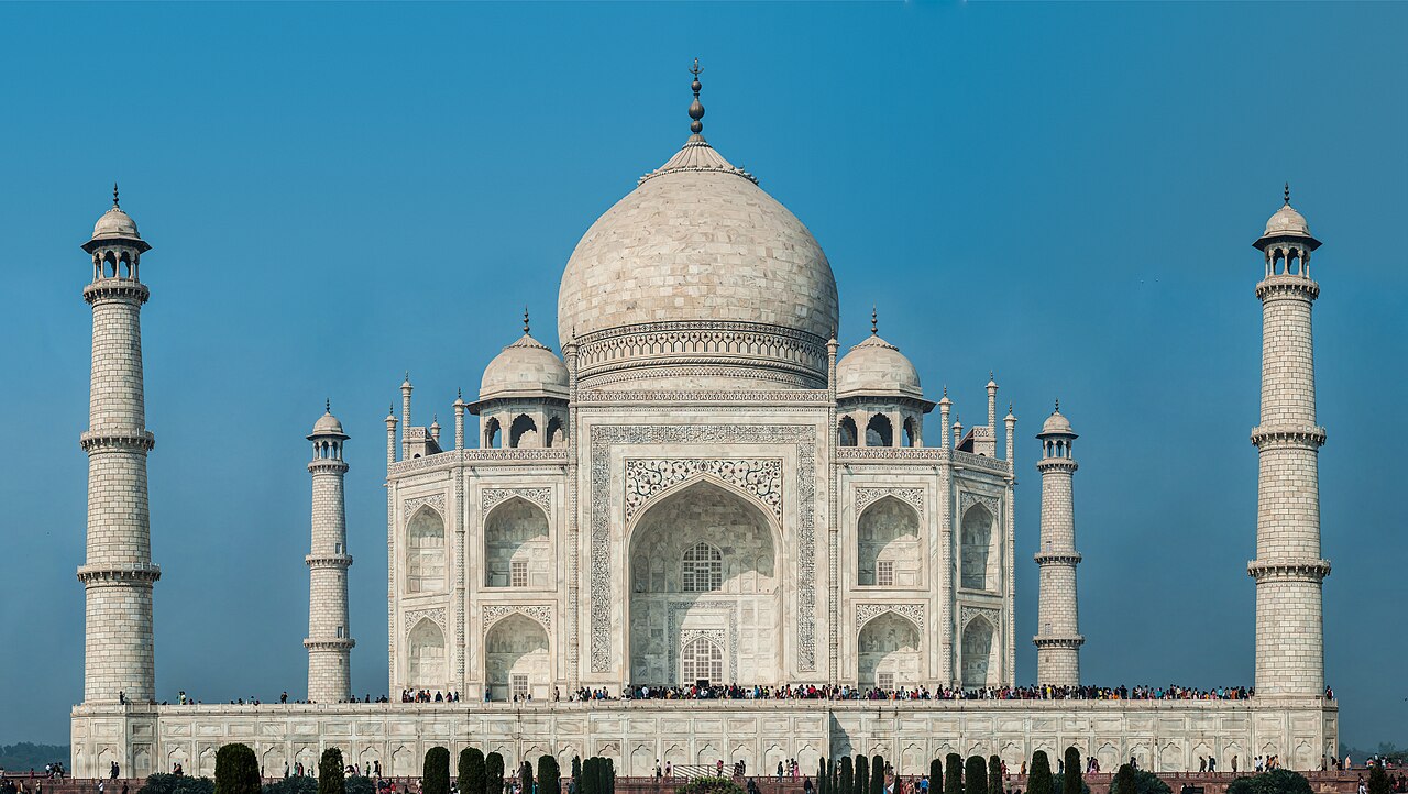 The original Taj Mahal in Agra, India. Original page: https://commons.wikimedia.org/wiki/File:Taj_Mahal_N-UP-A28-a.jpg. Photographer: Asit Jain; CC BY-SA 3.0 (attribution, link to license, share-alike if adapted; https://creativecommons.org/licenses/by-sa/3.0/). Credit “© Asitjain / Wikimedia Commons”; no edits. Retrieved 2026-10-28.