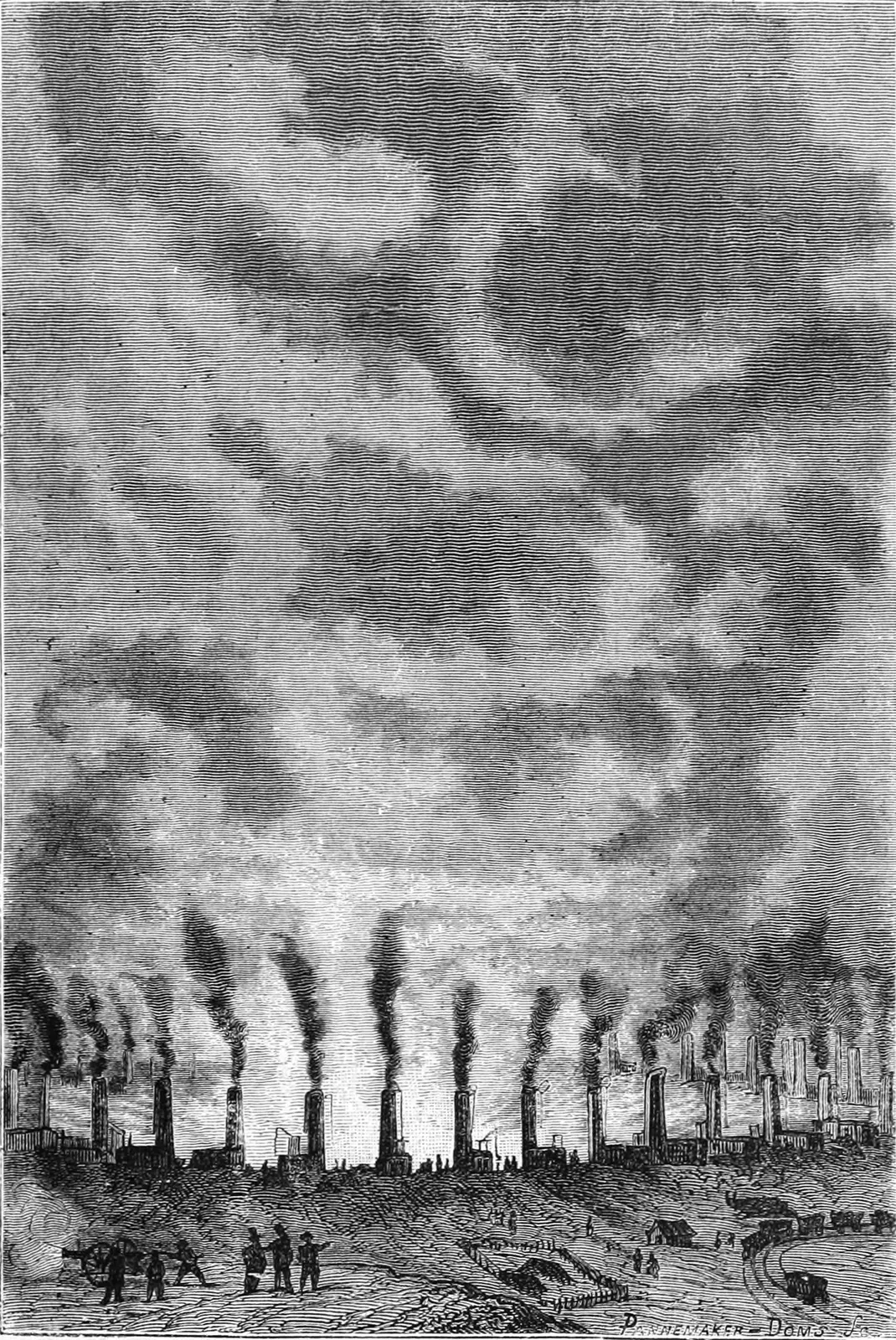 Henri de Montaut’s 1865 engraving depicting the fictional Columbiad cannon construction from Verne’s novel; it is a period illustration, not a photograph of a real launch. Original: https://commons.wikimedia.org/wiki/File:Delaterrelalun00vern_0099_1.png. Public domain; no attribution required, courtesy credit “Henri de Montaut, 1865, via Wikimedia Commons” retained.