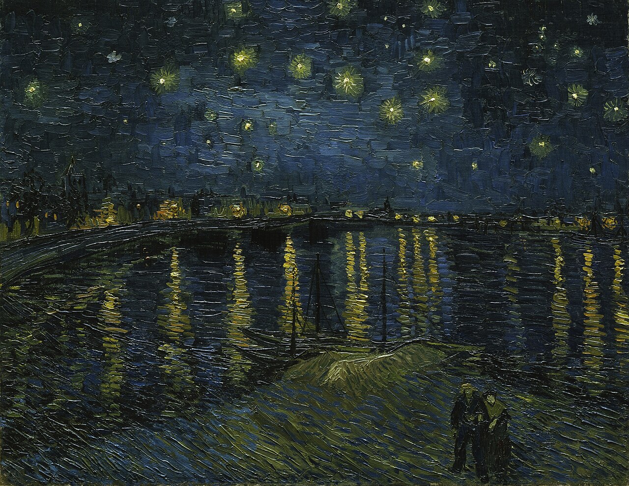 «Зоряна ніч над Роною», 1888 / Starry Night Over the Rhône, 1888.